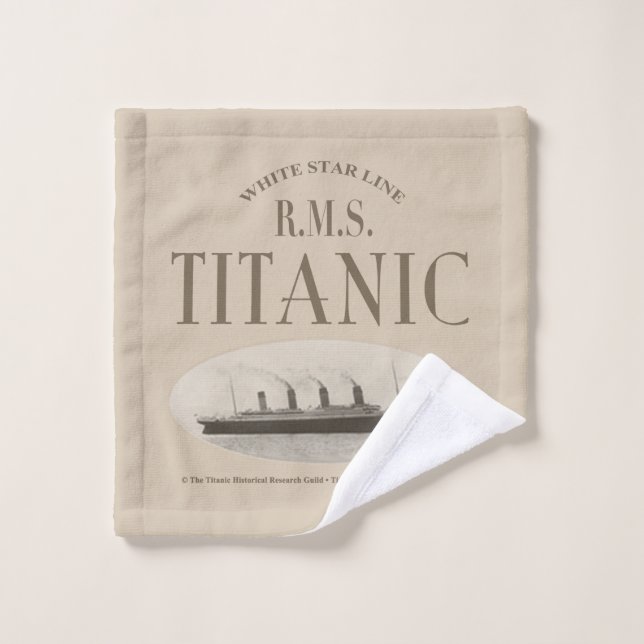 Toalha De Rosto RMS Titanic Ghost Ship Sepia Wash Cloth (Pano de lavar)