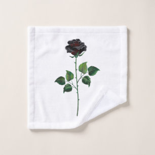 Toalha De Rosto Rosa preto