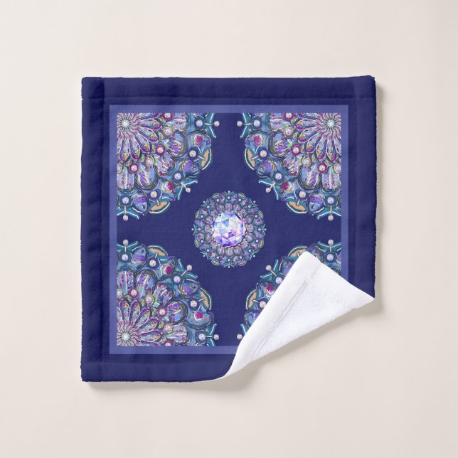 Toalha De Rosto Rosace Azul (Pano de lavar)