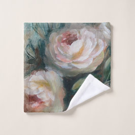Toalha De Rosto Rosas Brancas