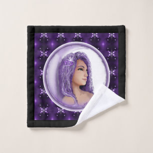 Toalha De Rosto Roxo Moon Child