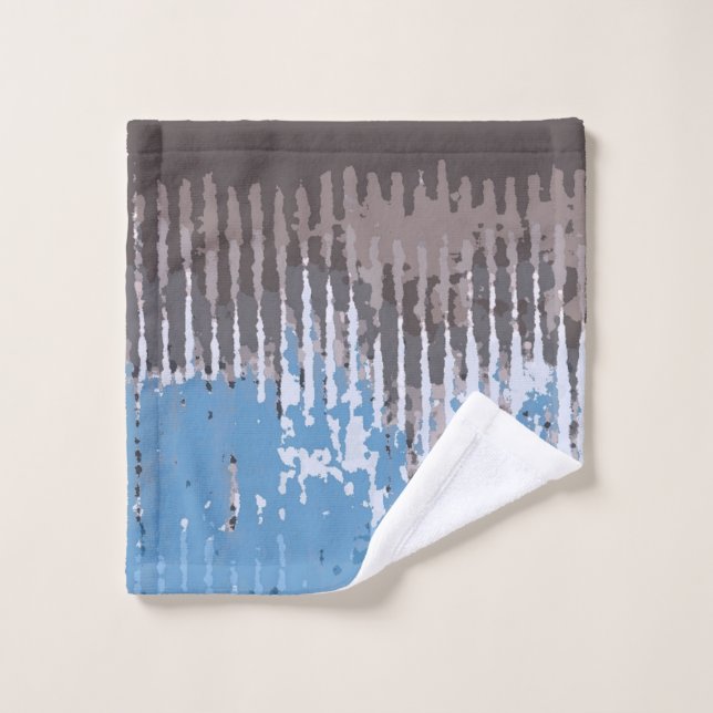 Toalha De Rosto Rustic Weathered/Brown Blue Design Mat (Pano de lavar)