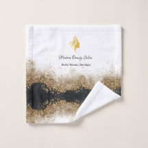 Salão de Cabeleireiro dourado e preto