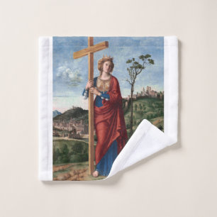 Toalha De Rosto Santa Helena com a Vera Cruz Arte Sacra