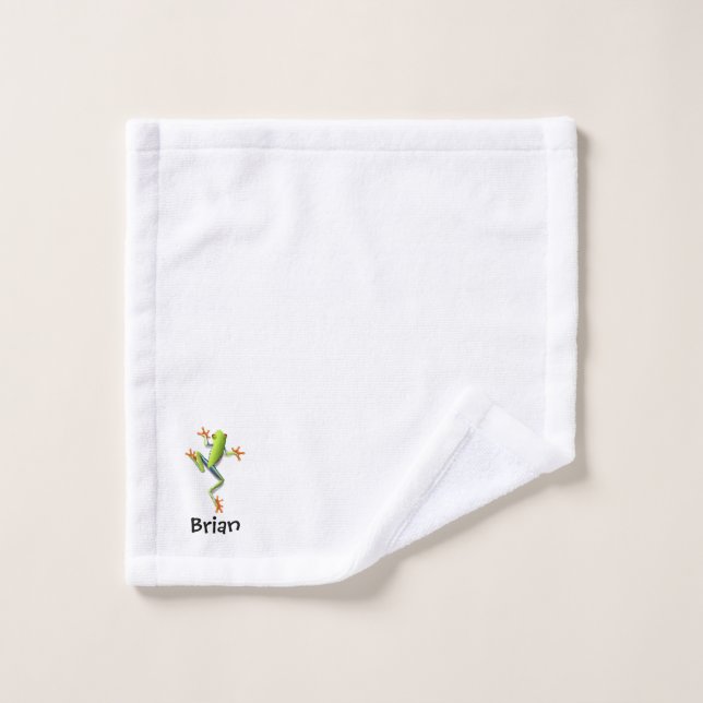 Toalha De Rosto Sapo personalizado (Pano de lavar)