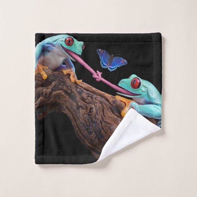 Toalha De Rosto sapos amarrados à língua (Pano de lavar)