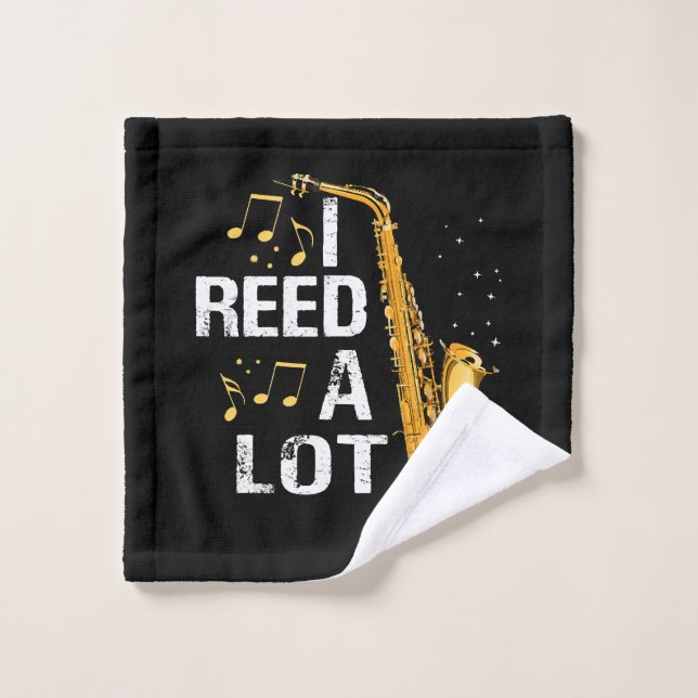 Toalha De Rosto Saxofone engraçado (Pano de lavar)