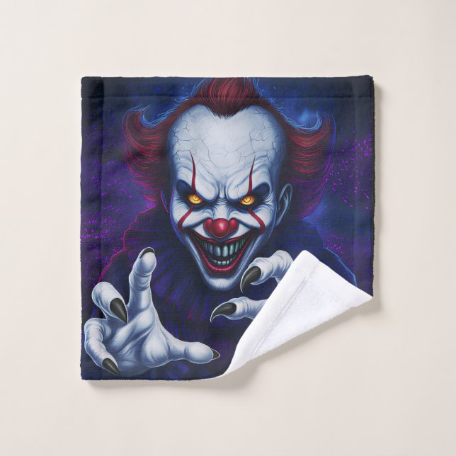 Toalha De Rosto Scary Clown Wash Cloth (Pano de lavar)