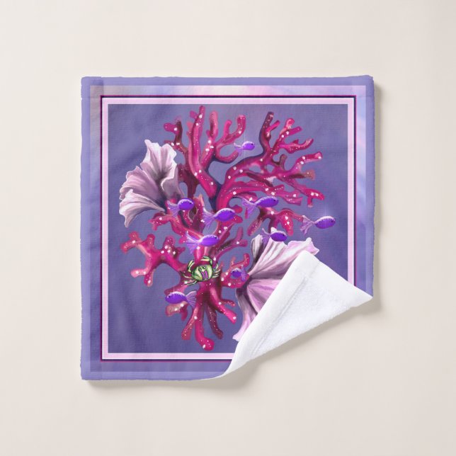 Toalha De Rosto Sereia do Oceano Roxo (Pano de lavar)