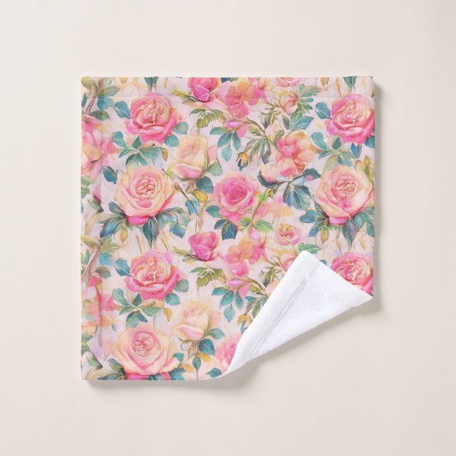 Toalha De Rosto Shabby Rose Washcloth (Pano de lavar)