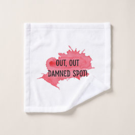 Toalha De Rosto Shakespeare Macbeth Cita Washington "Out Spot"