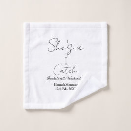 Toalha De Rosto She's a catch champagne bottle bachelorette weeken