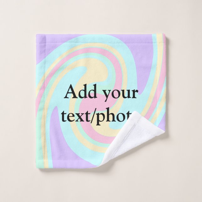 Toalha De Rosto Simples acrilato de fluido adicione seu nome de te (Pano de lavar)