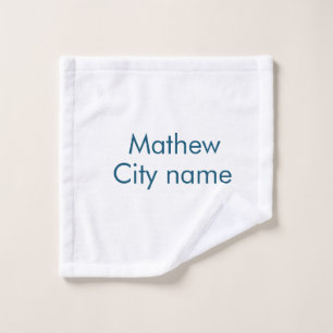 Toalha De Rosto simples letra inicial monograma adicionar sua letr