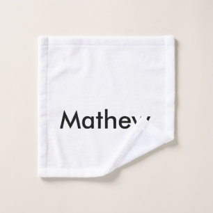 Toalha De Rosto simples letra inicial monograma adicione seu nome