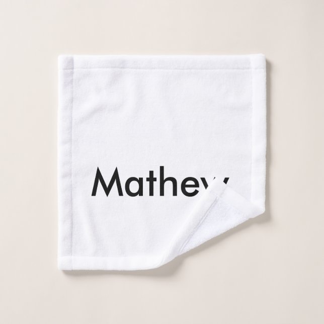 Toalha De Rosto simples letra inicial monograma adicione seu nome  (Pano de lavar)