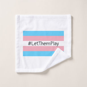 Toalha De Rosto Sinalizador Trans #LetThemPlay