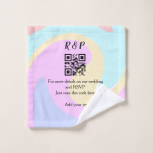Toalha De Rosto site de casamento rsvp q r código adicionar nome t