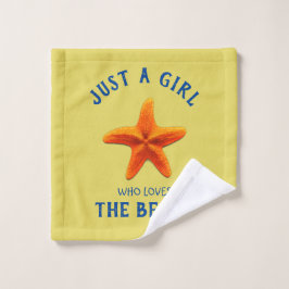 Toalha De Rosto Só uma garota que ama a praia
