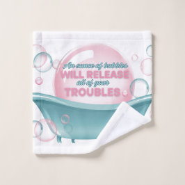 Toalha De Rosto Solo de pano de lavagem de bolhas