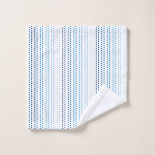 Toalha De Rosto Sombras de Azul com Cor de Fundo Alterável