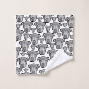 Toalha De Rosto Staffordshire Bull Terrier Puppy Faces,