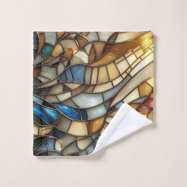 Toalha De Rosto Stained Glass Waves Towel (Pano de lavar)