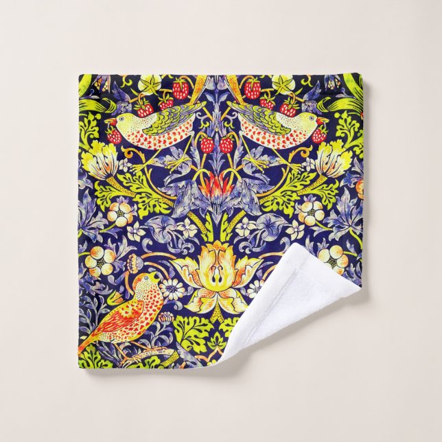 Toalha De Rosto Strawberry Thef Birds William Morris (Pano de lavar)
