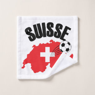Toalha De Rosto Suisse Suiça Map Swiss Soccer