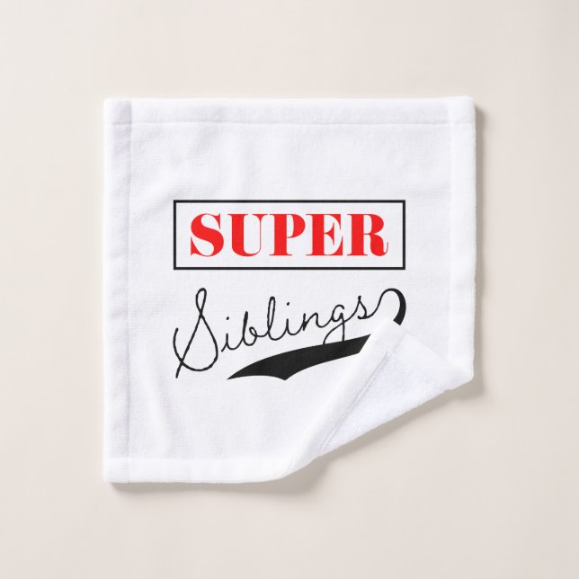 Toalha De Rosto Super Sibling (Pano de lavar)