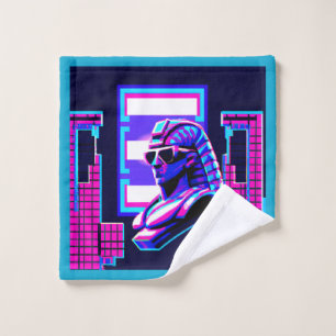 Toalha De Rosto Synthwave Pharaoh