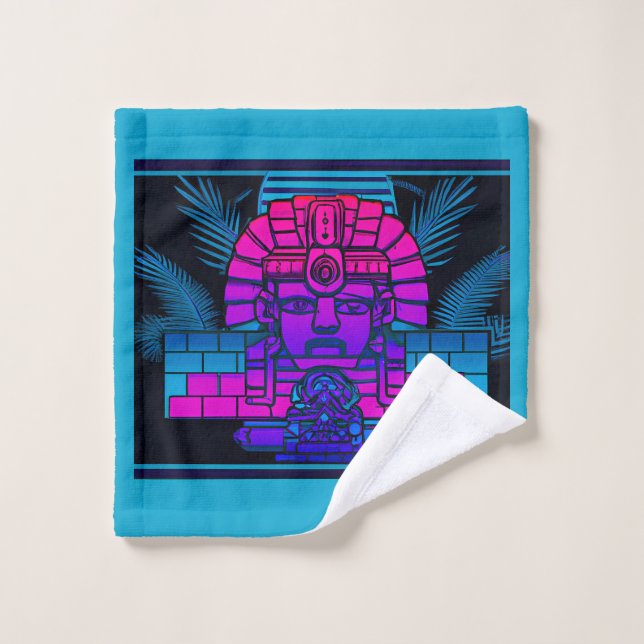 Toalha De Rosto Synthwave Pharaoh (Pano de lavar)