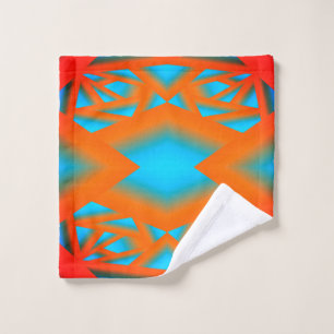 Toalha De Rosto Tequila Sunrise Ombre Geométrico Arte Abstrato
