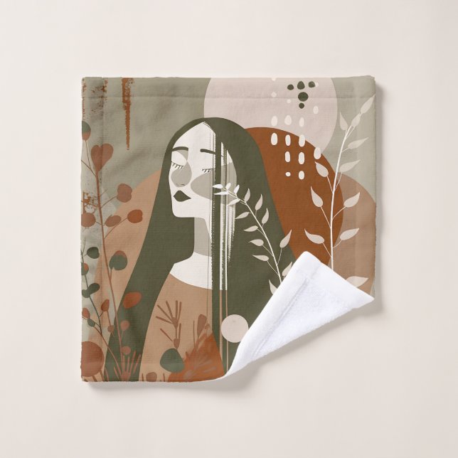 Toalha De Rosto Terrível Feminina Verde Marrom (Pano de lavar)