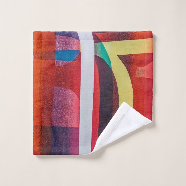 Toalha De Rosto Têxteis brancos e vermelhos (Pano de lavar)