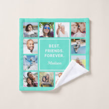 Texto personalizado e seu pano de lavagem de fotos