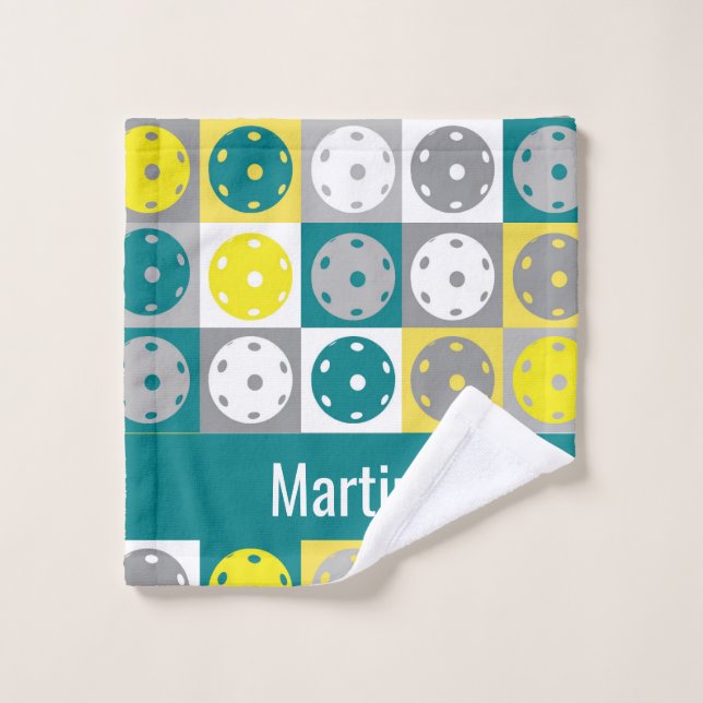 Toalha De Rosto  Texto personalizado, seleção amarela e verde  (Pano de lavar)