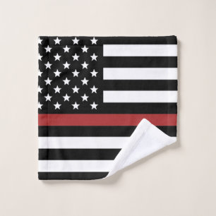 Toalha De Rosto Thin Red Line USA Flag Fire Department