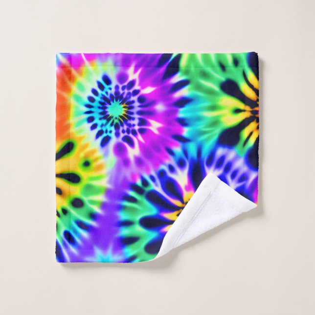 Toalha De Rosto Tie Dye Swirling Pattern Design (Pano de lavar)