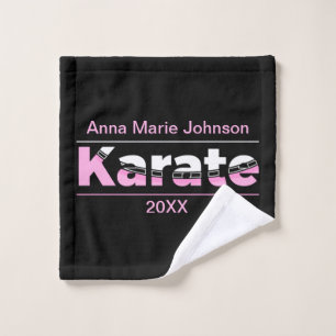 Toalha De Rosto Tipografia Moderna das Artes Marciais de Karate Ro
