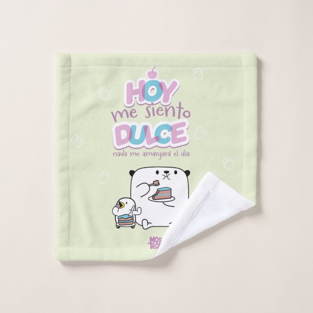 Toalha De Rosto Toalla│Hoy me siento dulce (Pano de lavar)