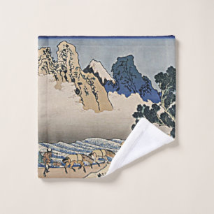 Toalha De Rosto Trás da montanha Fuji do rio Minobu Hokusai