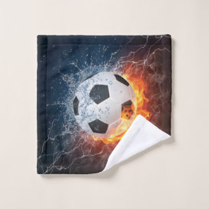 Toalha De Rosto Travesseiro decorativo Flaming de Futebol/Bola de 