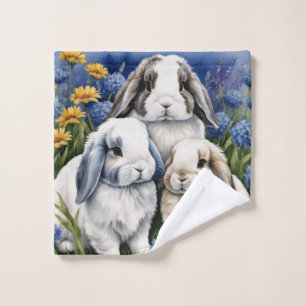 Toalha De Rosto Três Pequenos Bunnies De Lop