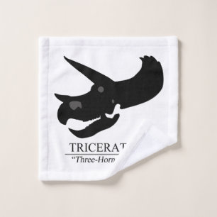 Toalha De Rosto Triceratops Skull