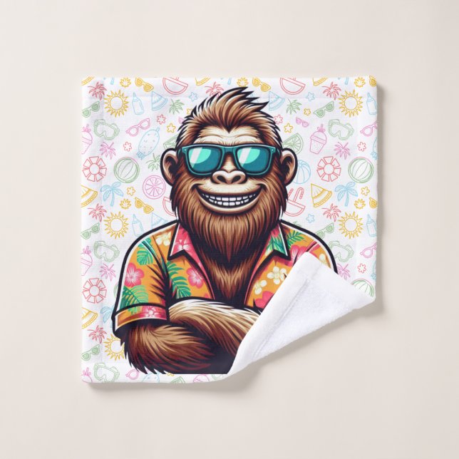 Toalha De Rosto Tropical/Beach yeti/bigfoot (Pano de lavar)