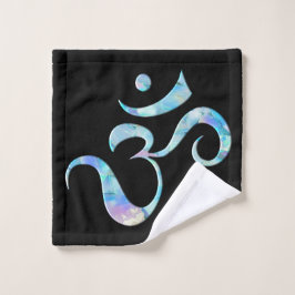 Toalha De Rosto Turquoise Marbled Om