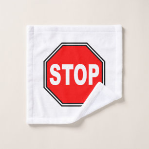 Toalha De Rosto Typical Stop Sign