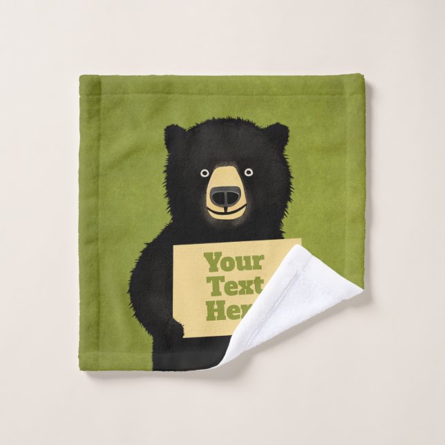 Toalha De Rosto Urso Grizzly (Pano de lavar)