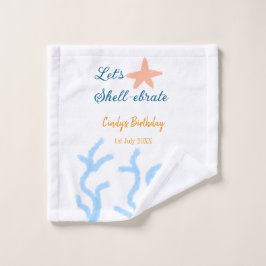 Toalha De Rosto Vamos de carapaça-embriagada durante o aniversário